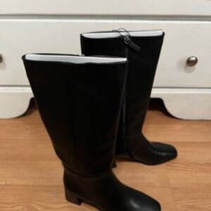 Madewell Black Heeled Boots The Monterey Tall Boot